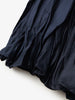 Women's Navy Blue Pleated A-Line  Elegant Long Skirt 5F4241731