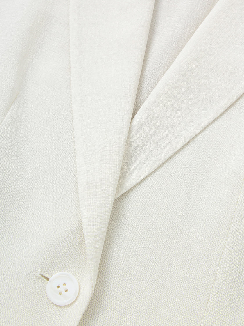 Triacetate Blend 3/4 Sleeve Blazer