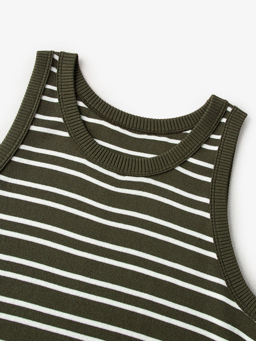 Load image 1 in gallery view. Striped Sleeveless Dress