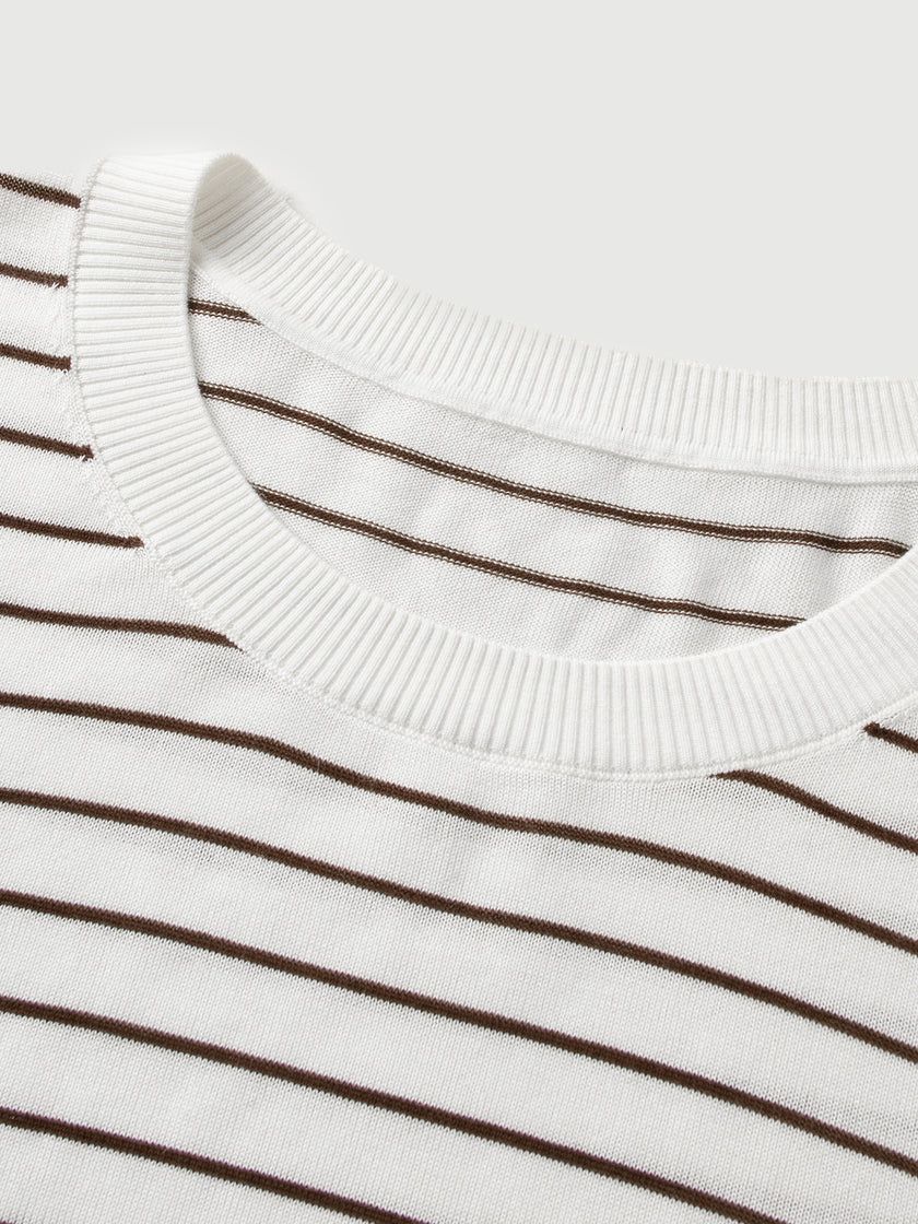 Lyocell Acetate Striped Tee