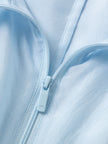 Light Blue Silk Hooded Jacket