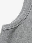 Women's Gray Round Neck Sleeveless Vest Top 4F3200532