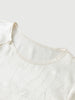 Silk Jacquard Satin Short-Sleeve  Top