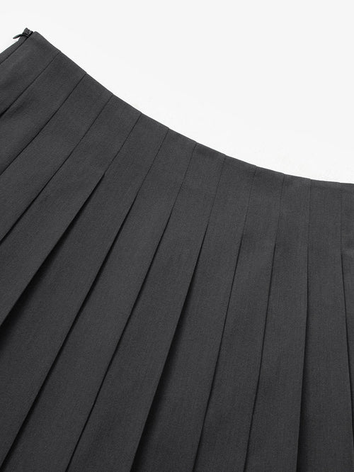 Load image 1 in gallery view. Pleated Mini Skirt