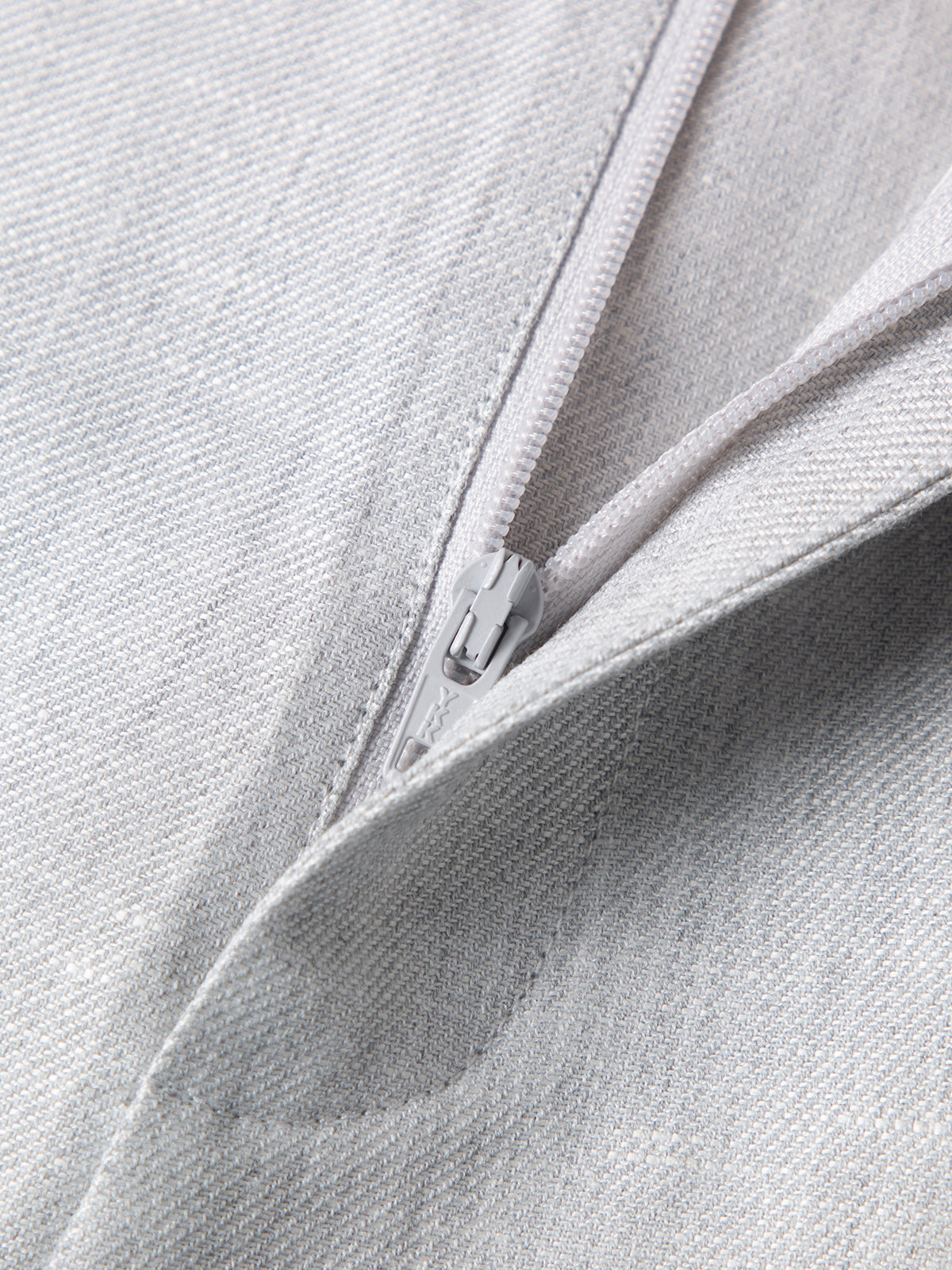 Light Blue Linen-Blend  Shorts