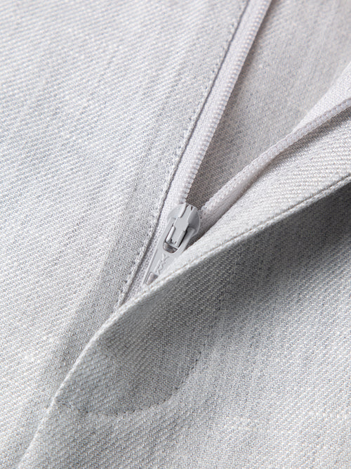 Load image 1 in gallery view. Light Blue Linen-Blend  Shorts