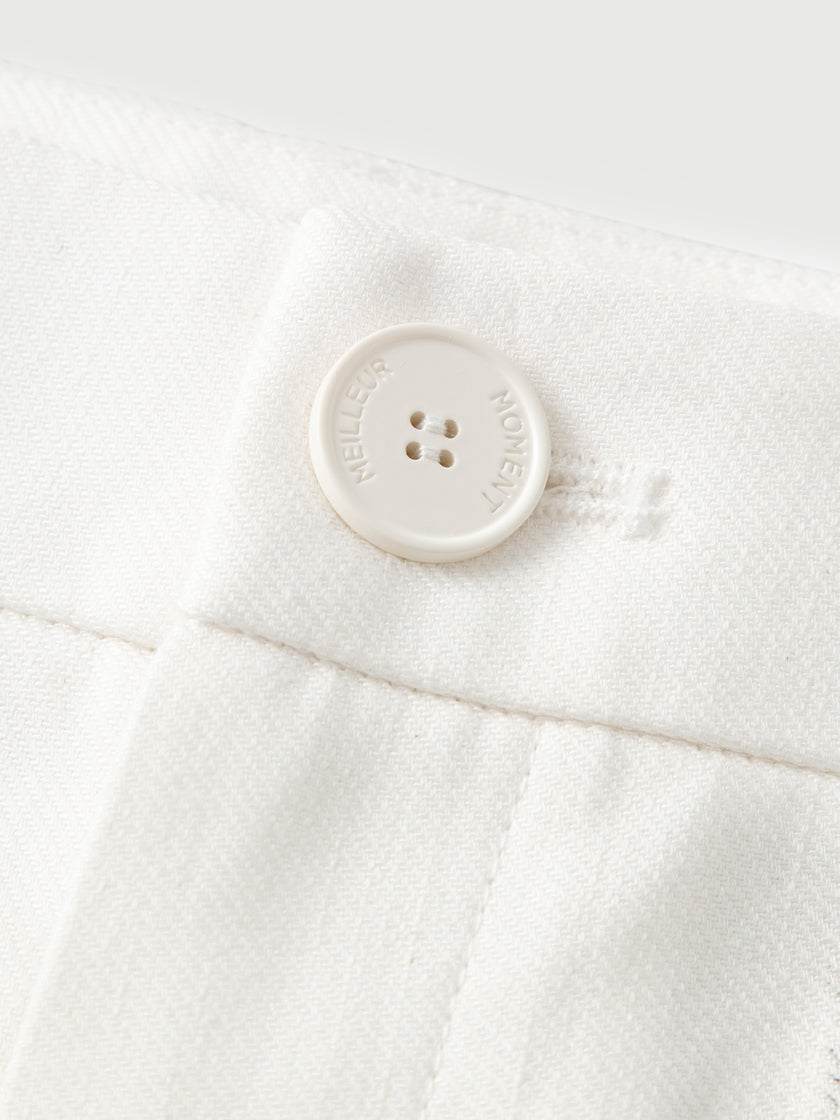 Linen-Blend Slight Barrel Pants