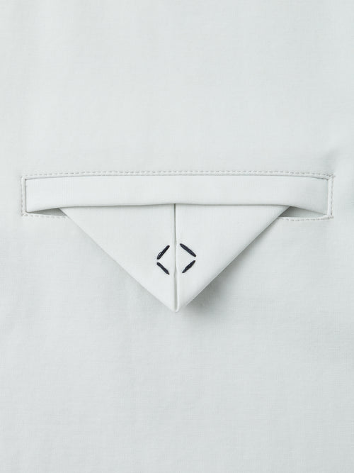 Load image 1 in gallery view. White Cotton-Blend Oversized Tee with Chest Detail