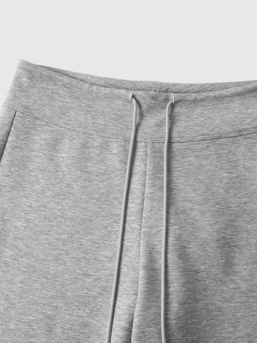 Draped Cotton-Blend Trousers