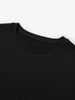 Women's Black Round Neck Short Sleeves  Regenerated Cellulose Fiber Yoga T-Shirt 5F8101001U