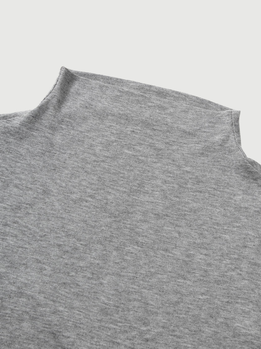 Lyocell Mock Neck Short Sleeve Top