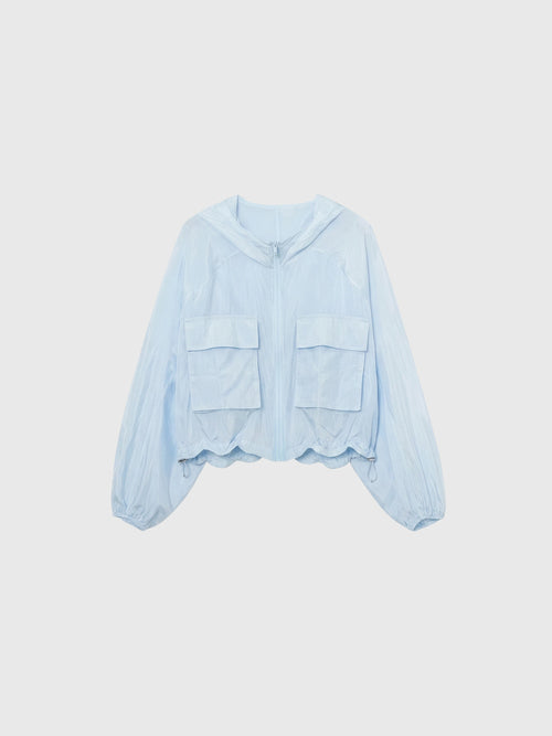 Load image 1 in gallery view. Mulberry Silk Hooded Jacket