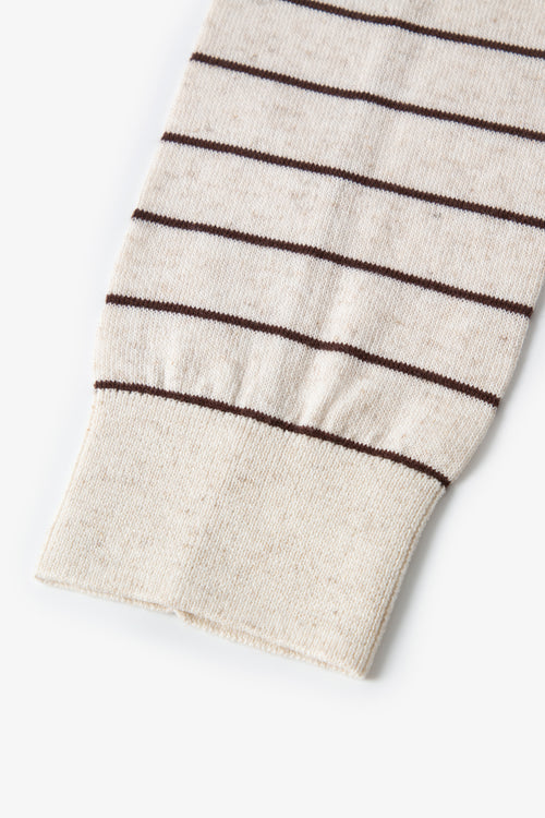 Load image 1 in gallery view. Striped Tie-Front Cashmere Cardigan