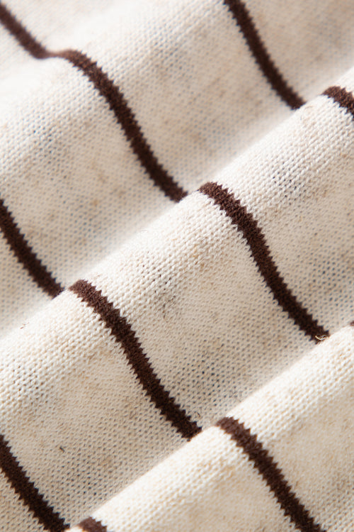 Load image 1 in gallery view. Striped Tie-Front Cashmere Cardigan