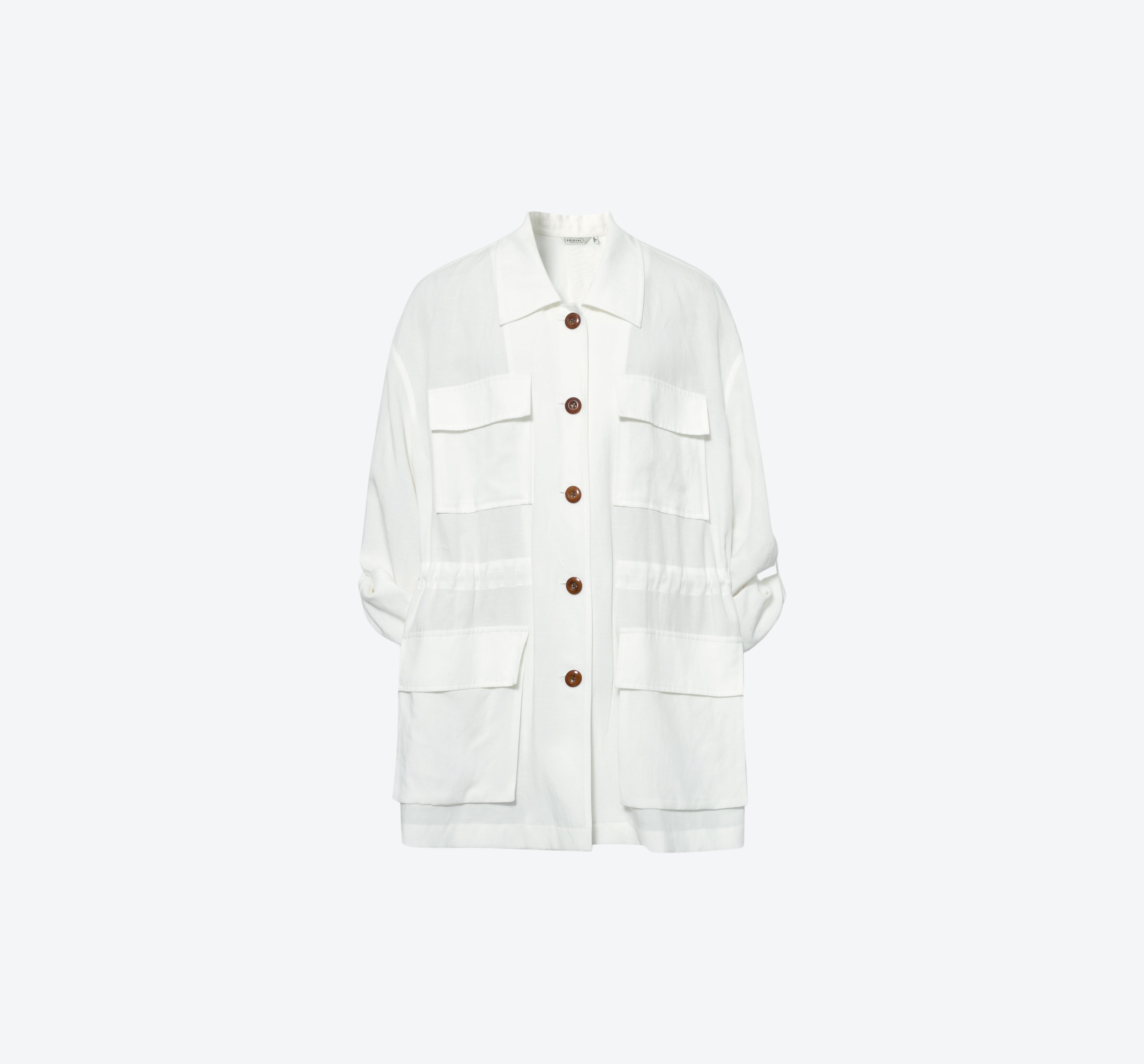 Lyocell Drop-Shoulder Collared Top