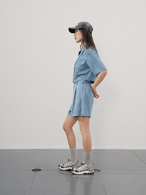 Load image 1 in gallery view. 100% Lyocell Shorts