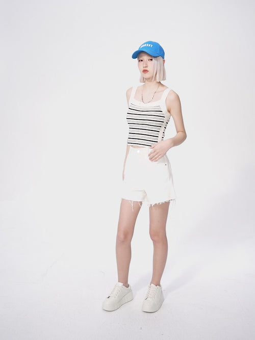 Load image 1 in gallery view. 100% Cotton Denim Shorts