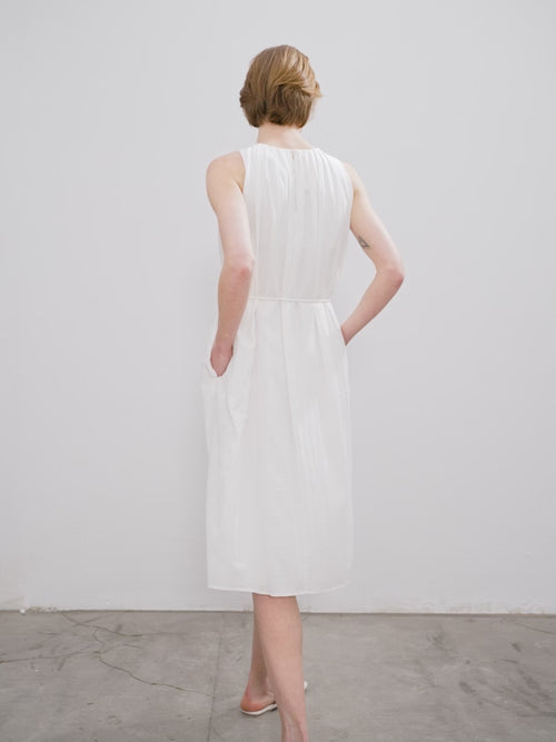 Load image 1 in gallery view. Stand Collar Sleeveless Dress