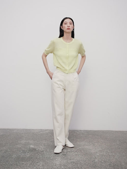 Load image 1 in gallery view. Small Leg Cotton Jeans