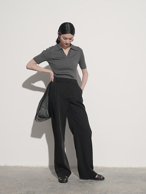 Load image 1 in gallery view. Straight Fit Trousers